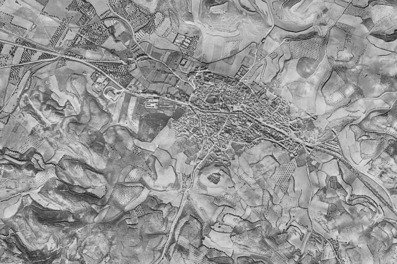 Ortofoto de 1956-1957 del núcleo de Arganda del Rey