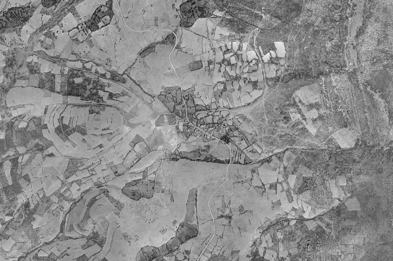 Ortofoto de 1956-1957 del núcleo de Berzosa del Lozoya