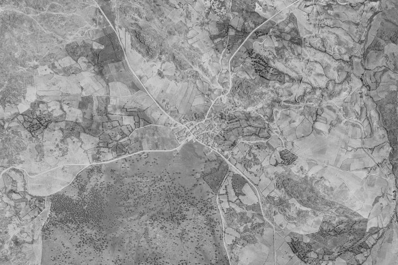 Ortofoto de 1956-1957 del núcleo de El Berrueco
