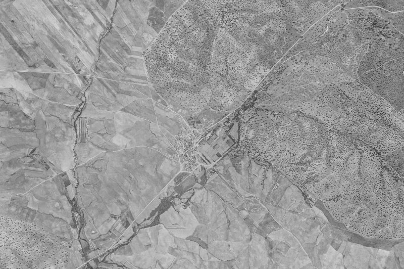 Ortofoto de 1956-1957 del núcleo de Boadilla del Monte