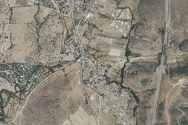 Ortofoto actual del núcleo de Cabanillas de la Sierra