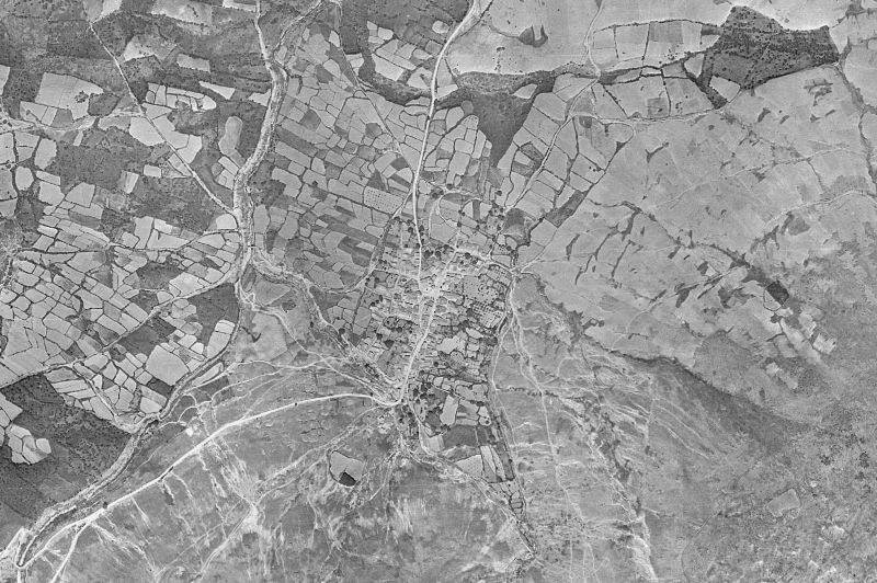 Ortofoto de 1956-1957 del núcleo de Canencia
