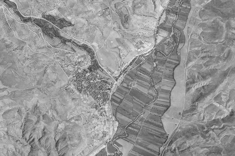 Ortofoto de 1956-1957 del núcleo de Carabaña