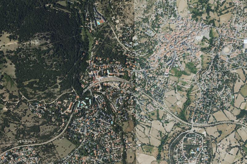 Ortofoto actual del núcleo de Cercedilla
