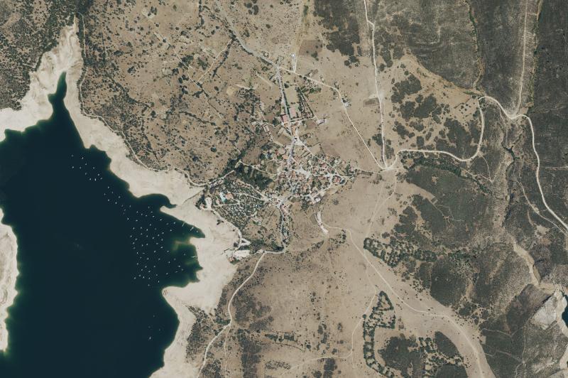 Ortofoto actual del núcleo de Cervera de Buitrago