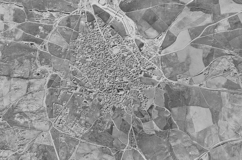 Ortofoto de 1956-1957 del núcleo de Colmenar Viejo