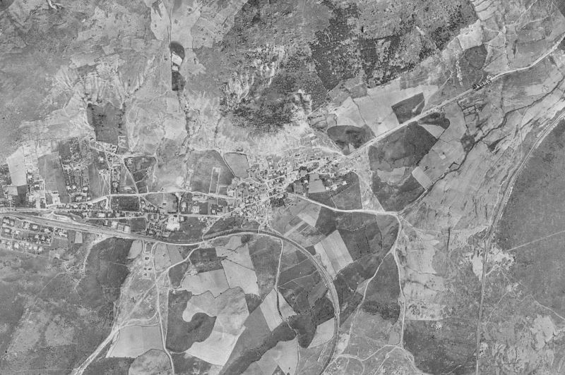 Ortofoto de 1956-1957 del núcleo de Collado Mediano