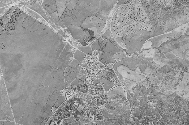 Ortofoto de 1956-1957 del núcleo de Collado Villalba