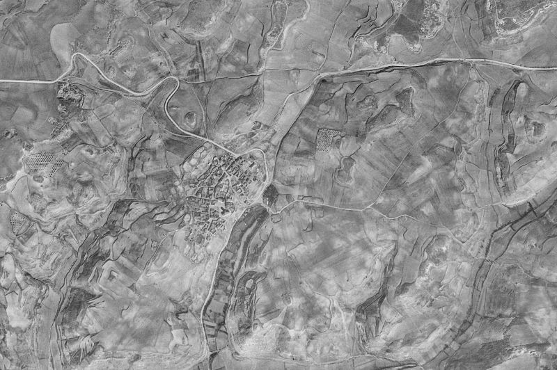 Ortofoto de 1956-1957 del núcleo de Corpa