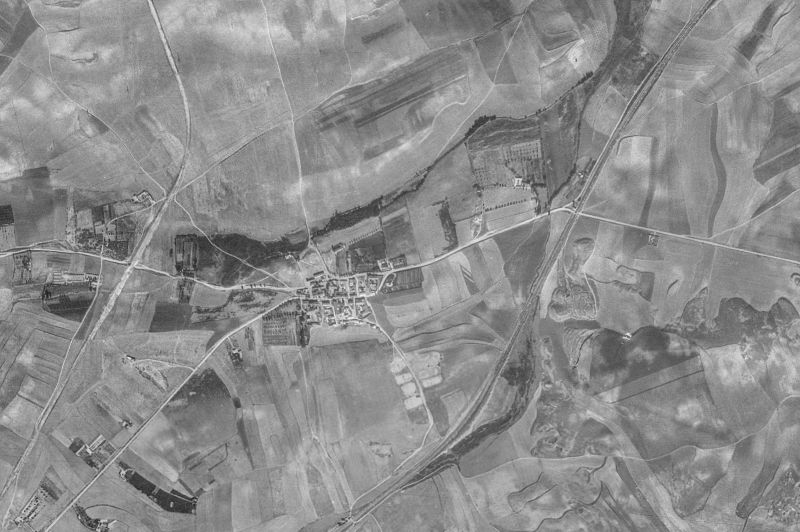 Ortofoto de 1956-1957 del núcleo de Coslada