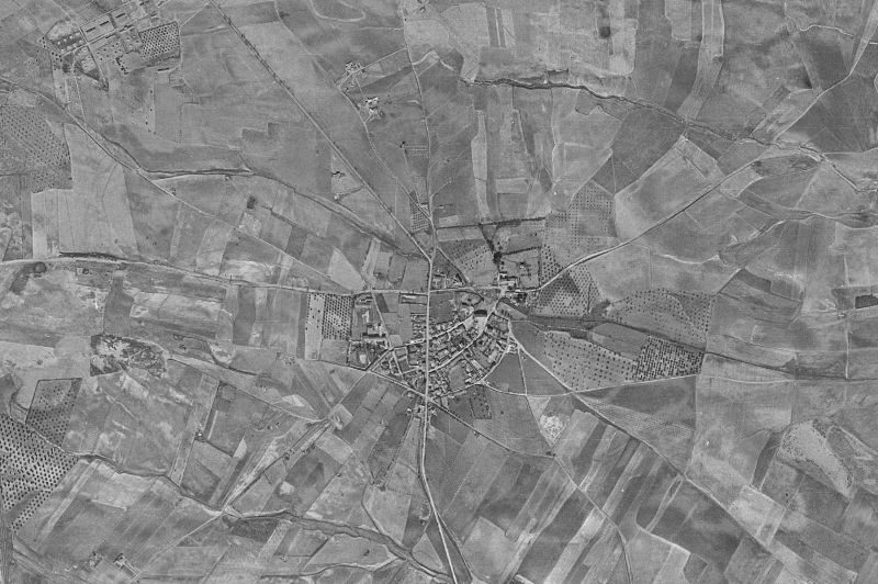Ortofoto de 1956-1957 del núcleo de Cubas de la Sagra