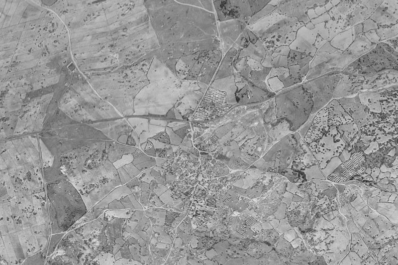 Ortofoto de 1956-1957 del núcleo de Chapinería