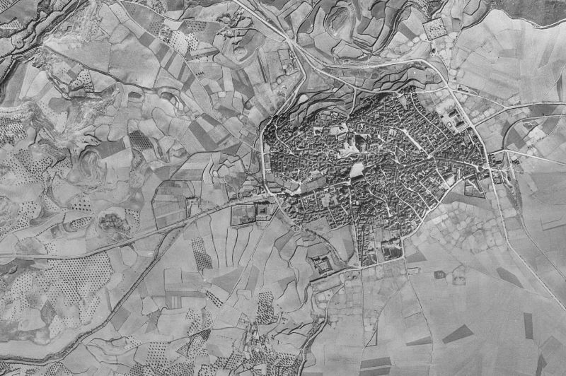 Ortofoto de 1956-1957 del núcleo de Chinchón