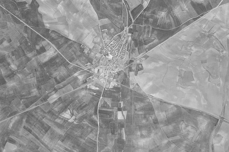 Ortofoto de 1956-1957 del núcleo de Daganzo de Arriba