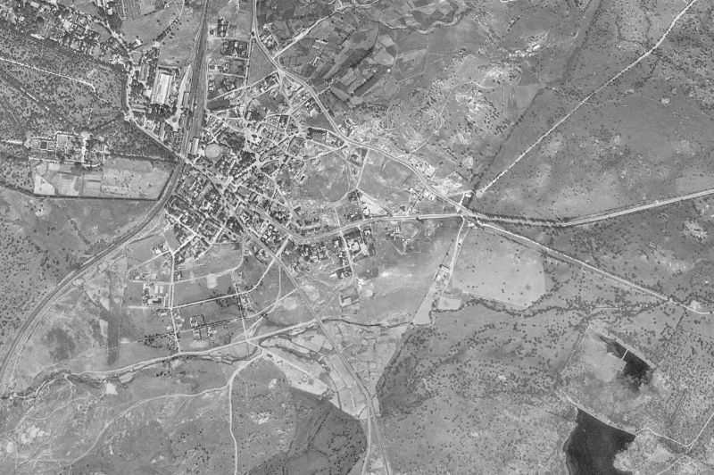Ortofoto de 1956-1957 del núcleo de El Escorial