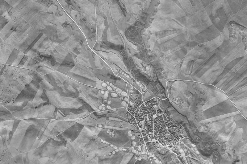 Ortofoto de 1956-1957 del núcleo de Estremera
