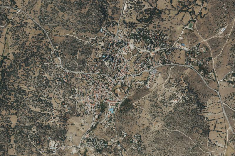 Ortofoto actual del núcleo de Fresnedillas de la Oliva