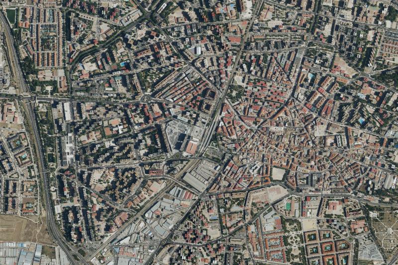 Ortofoto actual del núcleo de Fuenlabrada