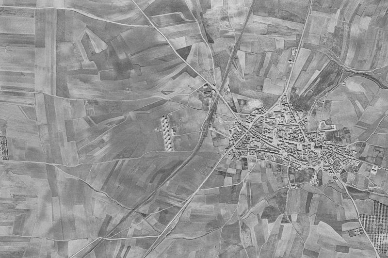 Ortofoto de 1956-1957 del núcleo de Fuenlabrada