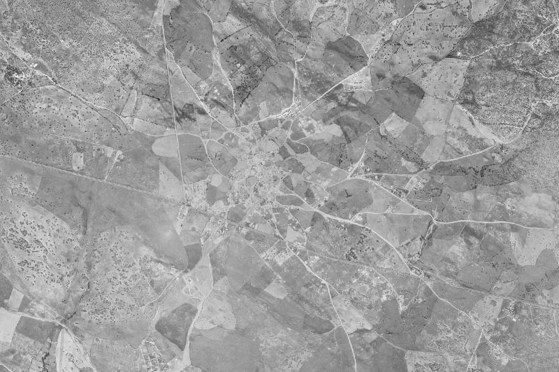 Ortofoto de 1956-1957 del núcleo de Galapagar