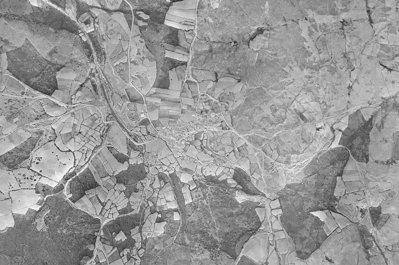 Ortofoto de 1956-1957 del núcleo de Garganta de los Montes