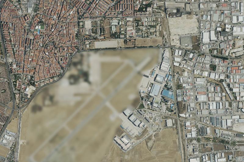 Ortofoto actual del núcleo de Getafe