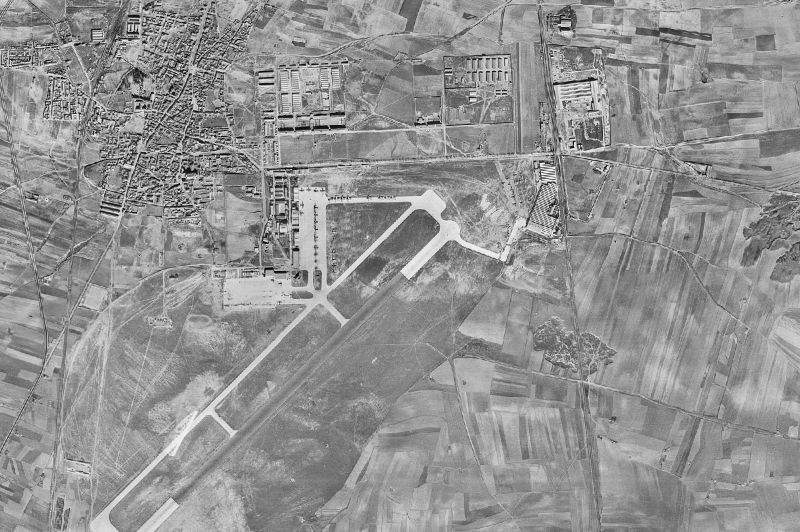 Ortofoto de 1956-1957 del núcleo de Getafe