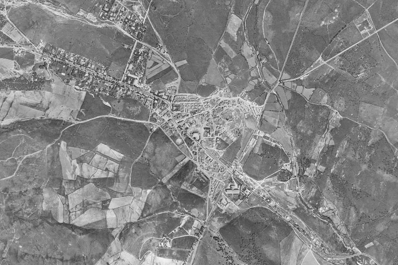 Ortofoto de 1956-1957 del núcleo de Guadarrama