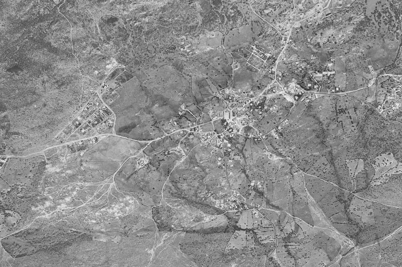 Ortofoto de 1956-1957 del núcleo de Hoyo de Manzanares