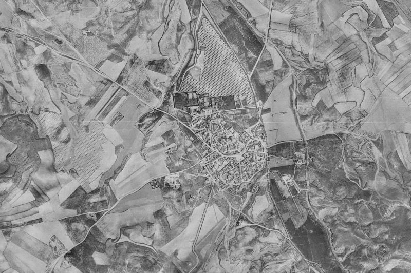 Ortofoto de 1956-1957 del núcleo de Loeches