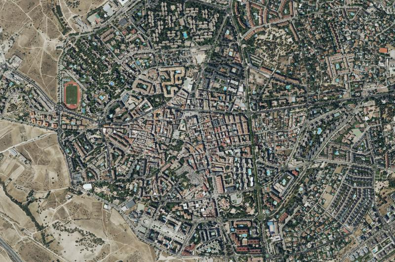 Ortofoto actual del núcleo de Majadahonda