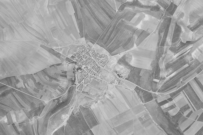 Ortofoto de 1956-1957 del núcleo de Meco