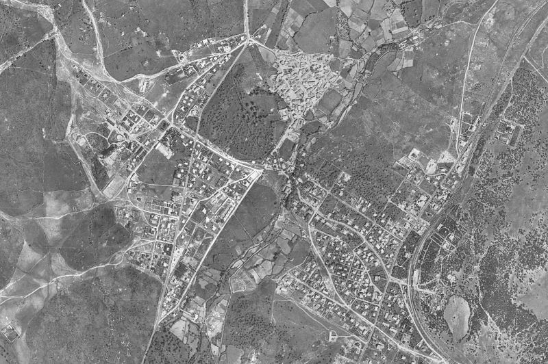 Ortofoto de 1956-1957 del núcleo de Los Molinos