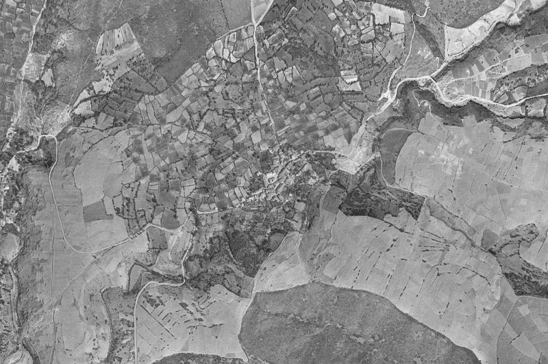 Ortofoto de 1956-1957 del núcleo de Montejo de la Sierra