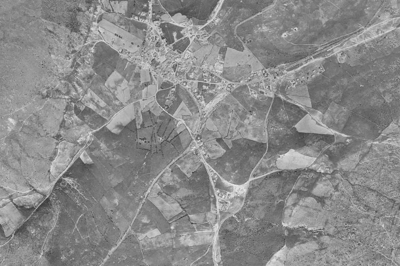Ortofoto de 1956-1957 del núcleo de Moralzarzal