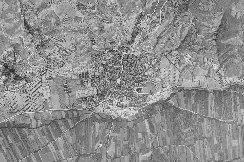 Ortofoto de 1956-1957 del núcleo de Morata de Tajuña