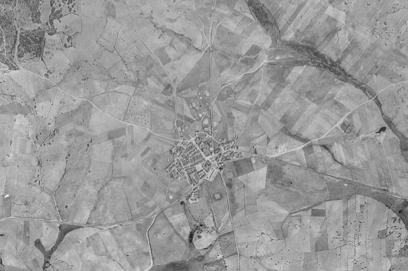 Ortofoto de 1956-1957 del núcleo de Navas del Rey