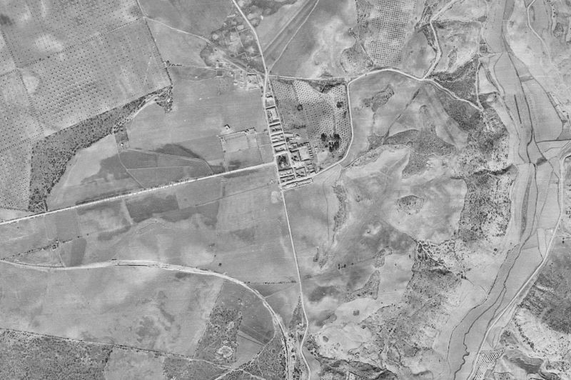 Ortofoto de 1956-1957 del núcleo de Nuevo Baztán