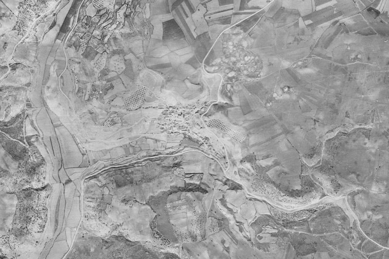 Ortofoto de 1956-1957 del núcleo de Olmeda de las Fuentes