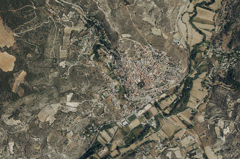 Ortofoto actual del núcleo de Orusco de Tajuña