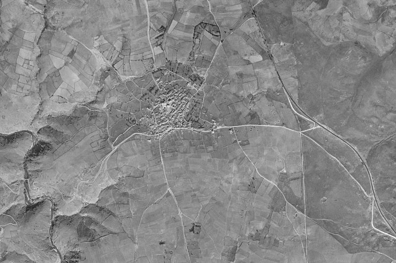 Ortofoto de 1956-1957 del núcleo de Pedrezuela