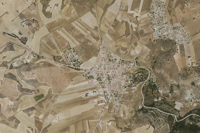 Ortofoto actual del núcleo de Pezuela de las Torres