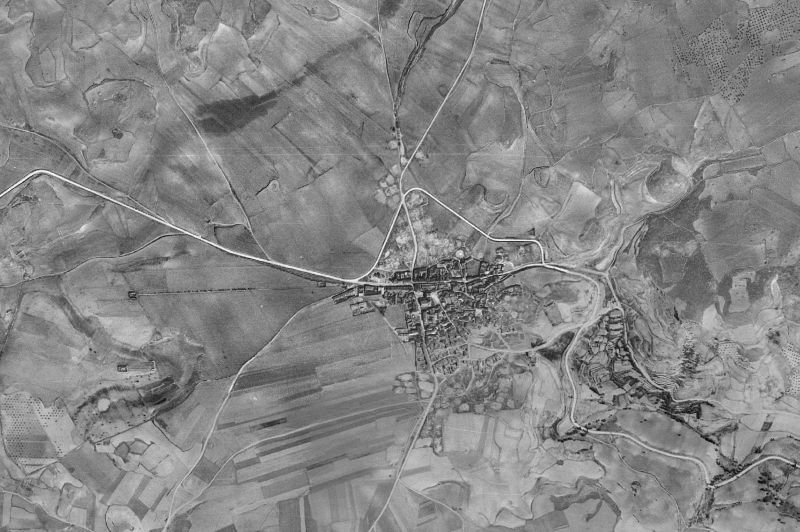 Ortofoto de 1956-1957 del núcleo de Pezuela de las Torres