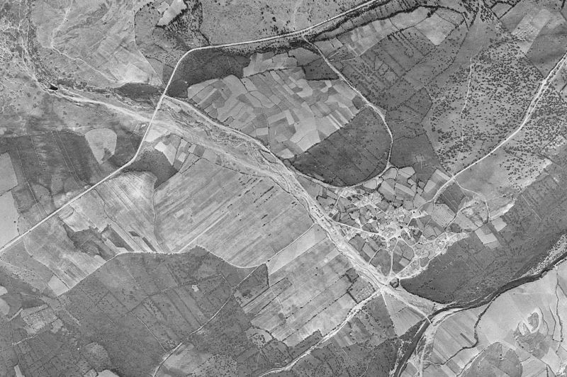 Ortofoto de 1956-1957 del núcleo de Pinilla del Valle