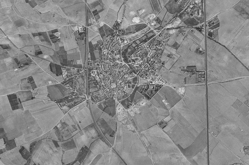 Ortofoto de 1956-1957 del núcleo de Pinto