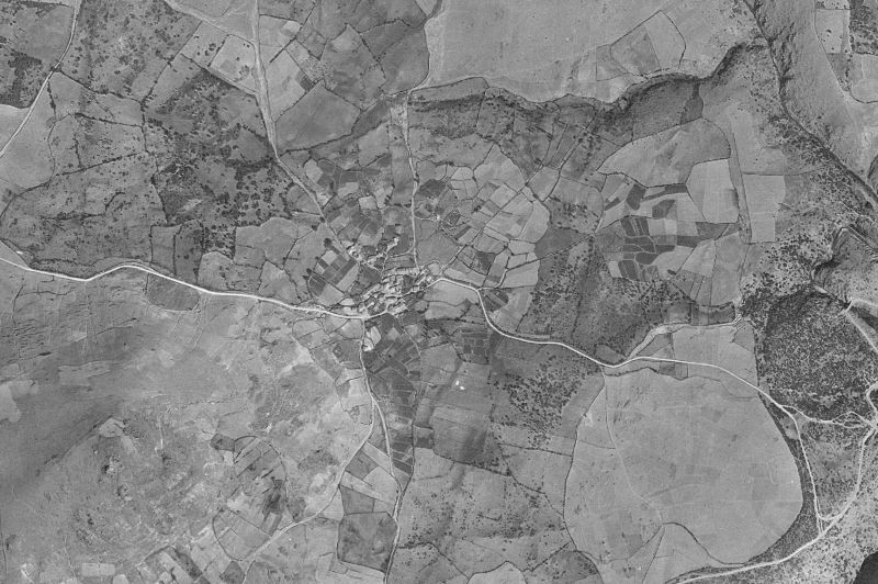 Ortofoto de 1956-1957 del núcleo de Piñuécar-Gandullas