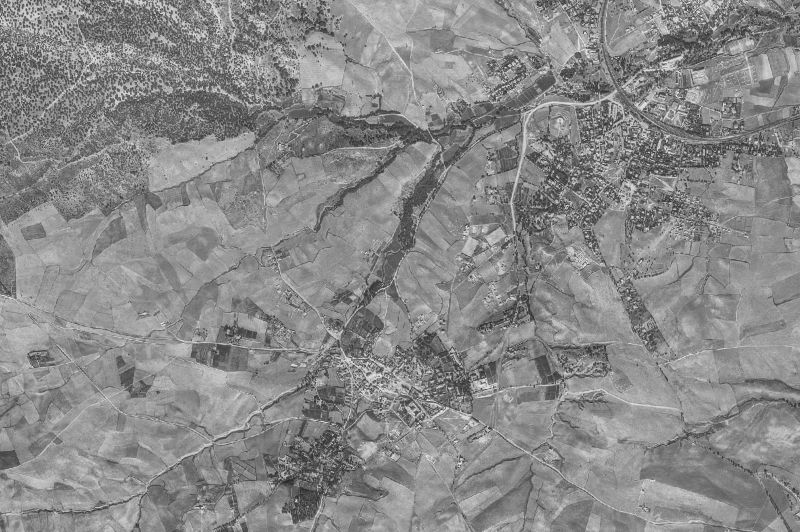 Ortofoto de 1956-1957 del núcleo de Pozuelo de Alarcón