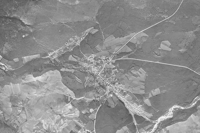 Ortofoto de 1956-1957 del núcleo de Rascafría