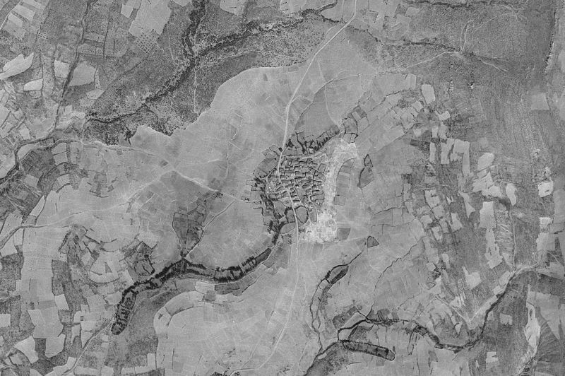 Ortofoto de 1956-1957 del núcleo de Robledillo de la Jara