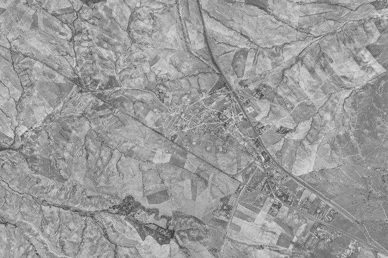 Ortofoto de 1956-1957 del núcleo de Las Rozas de Madrid
